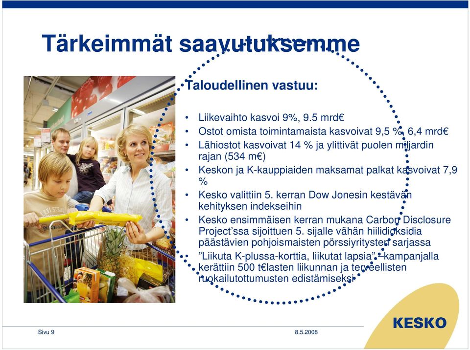 maksamat palkat kasvoivat 7,9 % Kesko valittiin 5.