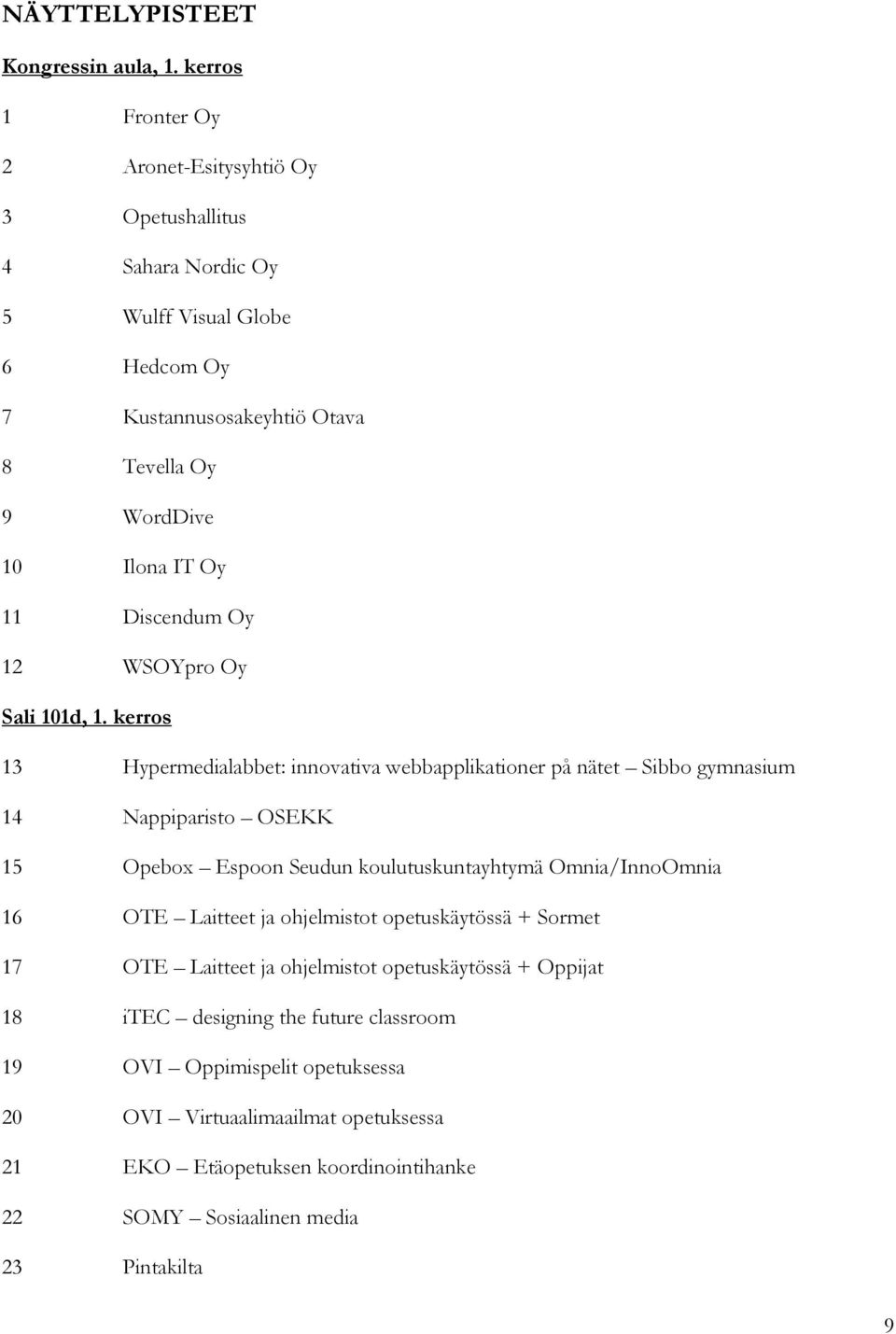 11 Discendum Oy 12 WSOYpro Oy Sali 101d, 1.