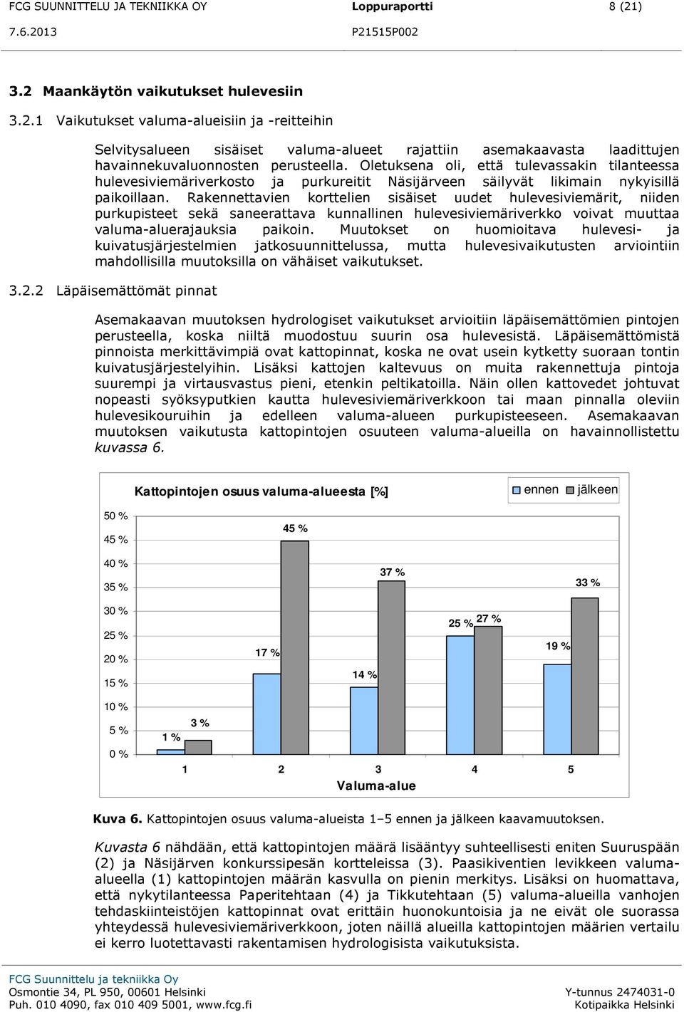 Oletuksena oli, että tulevassakin tilanteessa hulevesiviemäriverkosto ja purkureitit Näsijärveen säilyvät likimain nykyisillä paikoillaan.