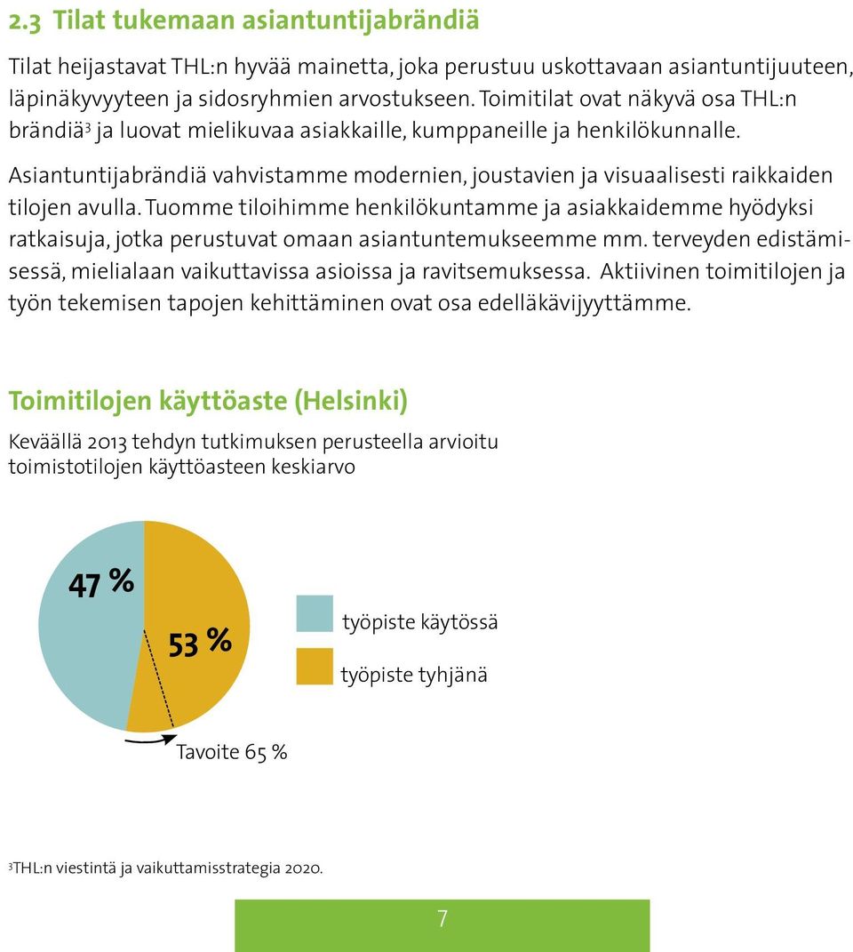 Asiantuntijabrändiä vahvistamme modernien, joustavien ja visuaalisesti raikkaiden tilojen avulla.