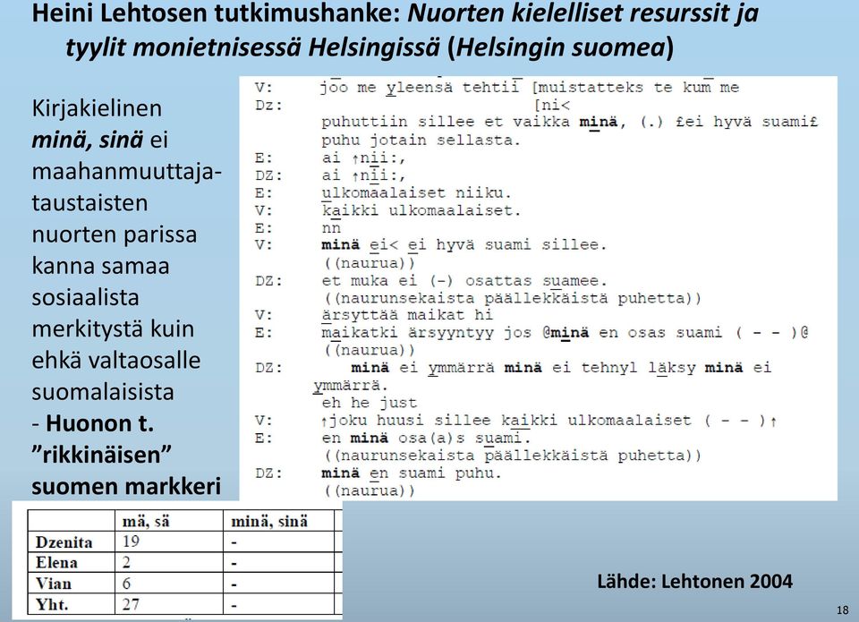 maahanmuuttajataustaisten nuorten parissa kanna samaa sosiaalista merkitystä