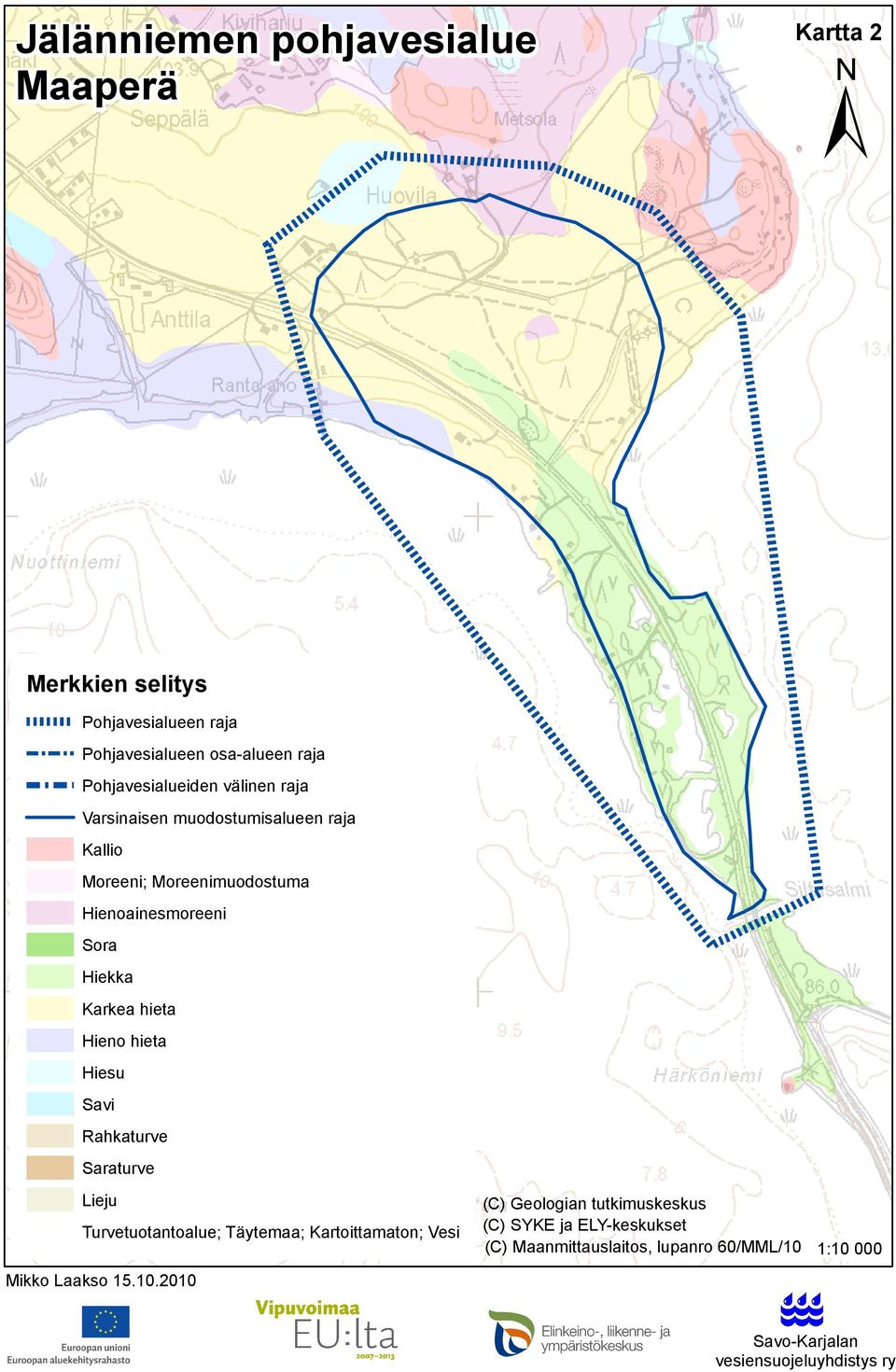 hieta Hiesu Savi Rahkaturve Saraturve Lieju Turvetuotantoalue; Täytemaa; Kartoittamaton; Vesi Mikko Laakso 15.10.