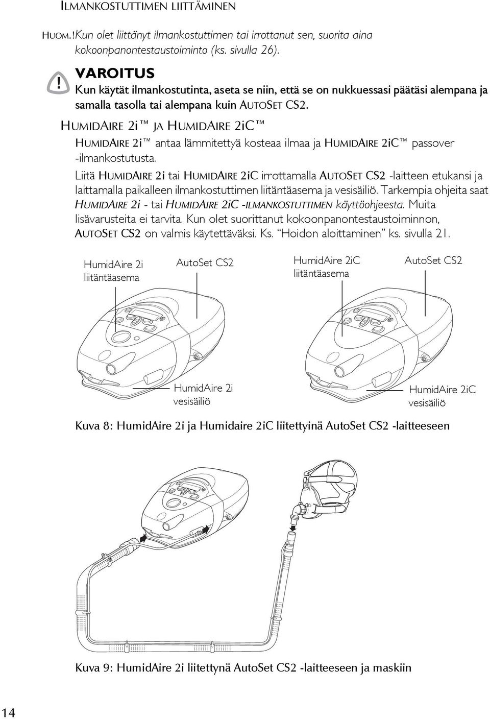 HUMIDAIRE 2i JA HUMIDAIRE 2iC HUMIDAIRE 2i antaa lämmitettyä kosteaa ilmaa ja HUMIDAIRE 2iC passover -ilmankostutusta.