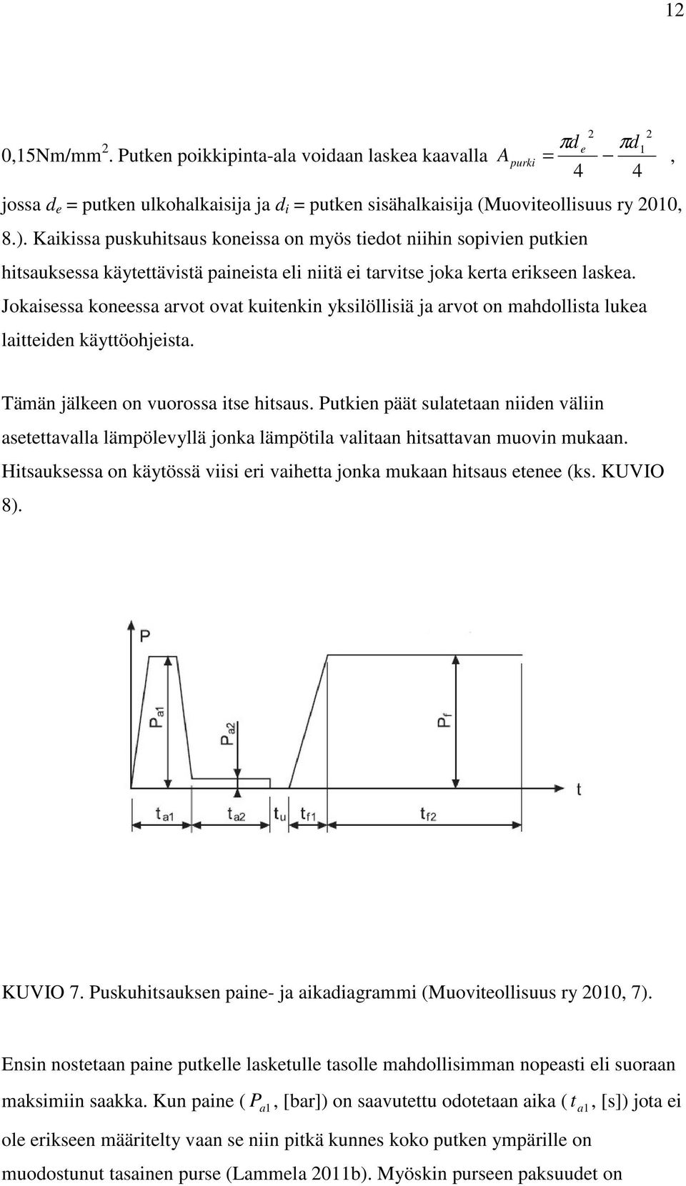 Jokaisessa koneessa arvot ovat kuitenkin yksilöllisiä ja arvot on mahdollista lukea laitteiden käyttöohjeista. 2 Tämän jälkeen on vuorossa itse hitsaus.