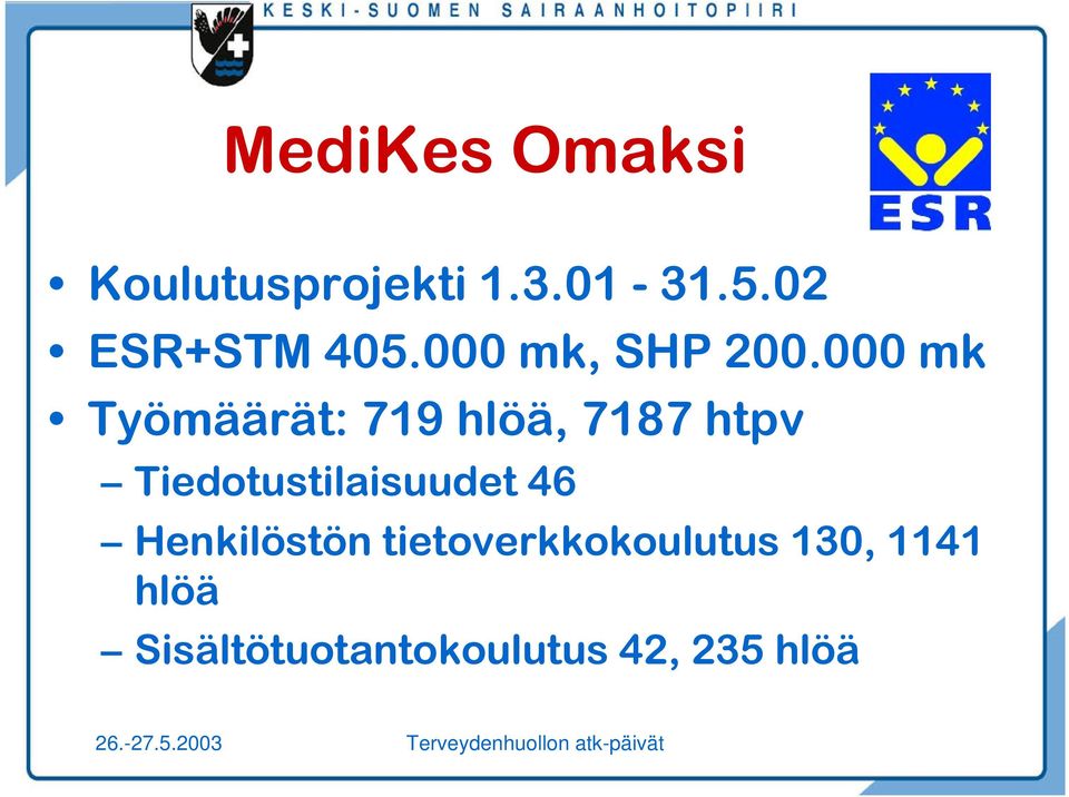 000 mk Työmäärät: 719 hlöä, 7187 htpv