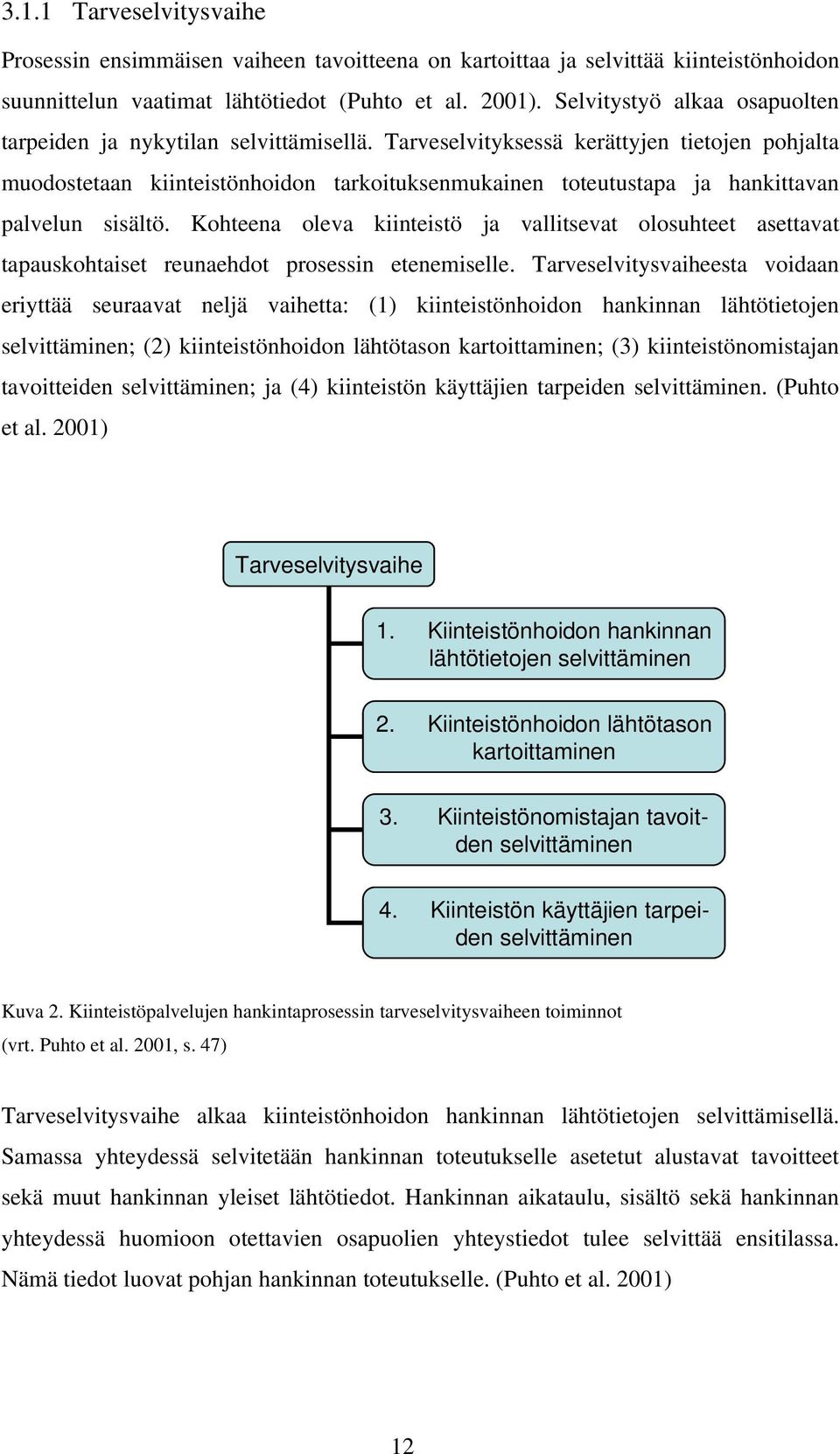 Tarveselvityksessä kerättyjen tietojen pohjalta muodostetaan kiinteistönhoidon tarkoituksenmukainen toteutustapa ja hankittavan palvelun sisältö.