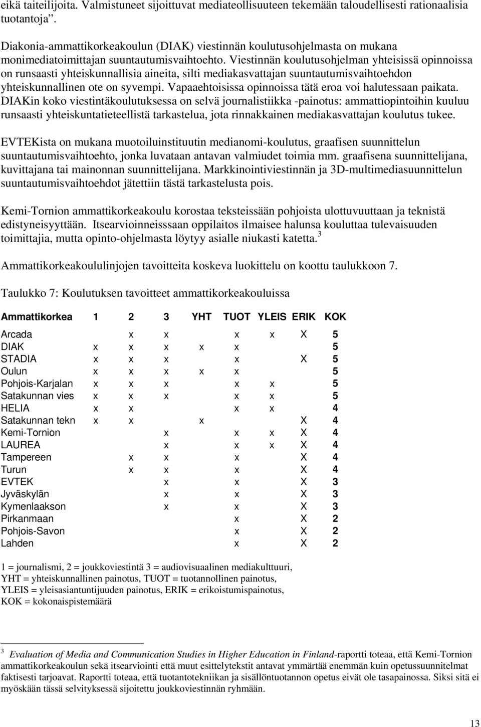 Viestinnän koulutusohjelman yhteisissä opinnoissa on runsaasti yhteiskunnallisia aineita, silti mediakasvattajan suuntautumisvaihtoehdon yhteiskunnallinen ote on syvempi.