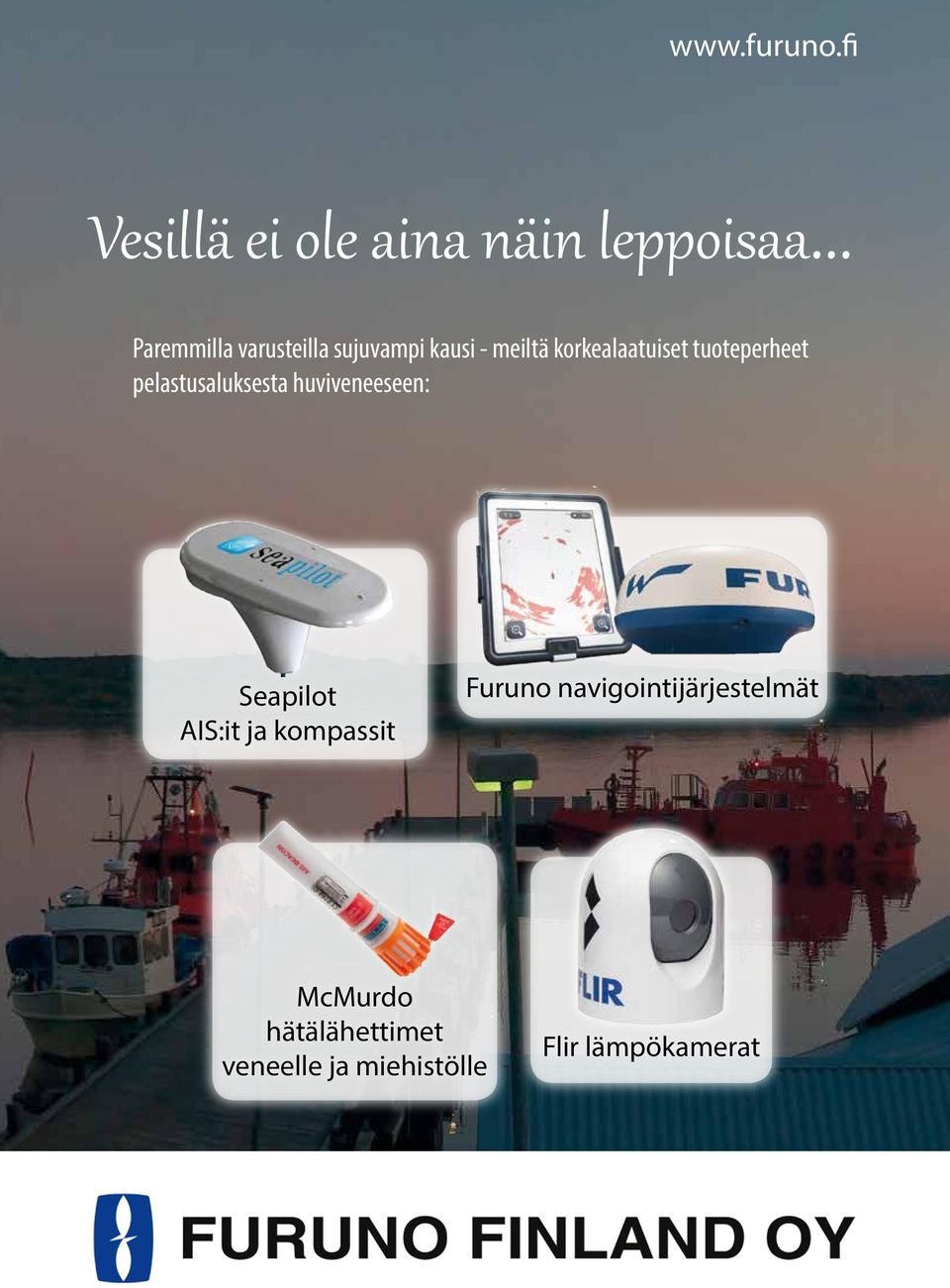 tuoteperheet pelastusaluksesta huviveneeseen: Seapilot AIS:it ja