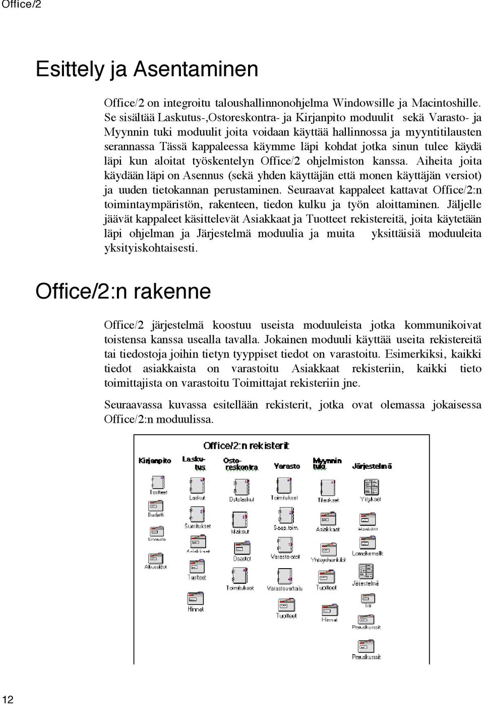 jotka sinun tulee kšydš lšpi kun aloitat tyšskentelyn Office/2 ohjelmiston kanssa.