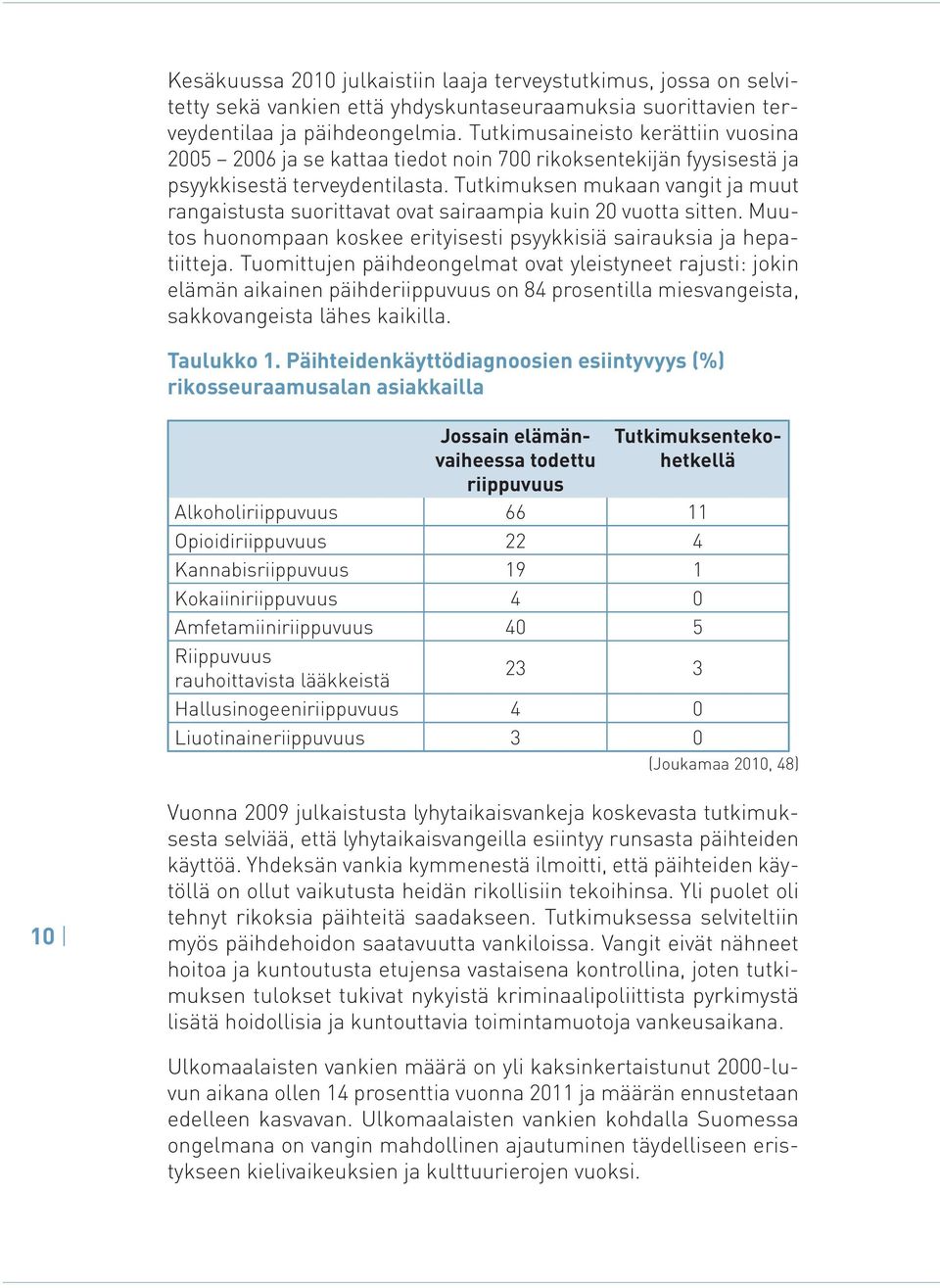 Tutkimuksen mukaan vangit ja muut rangaistusta suorittavat ovat sairaampia kuin 20 vuotta sitten. Muutos huonompaan koskee erityisesti psyykkisiä sairauksia ja hepatiitteja.