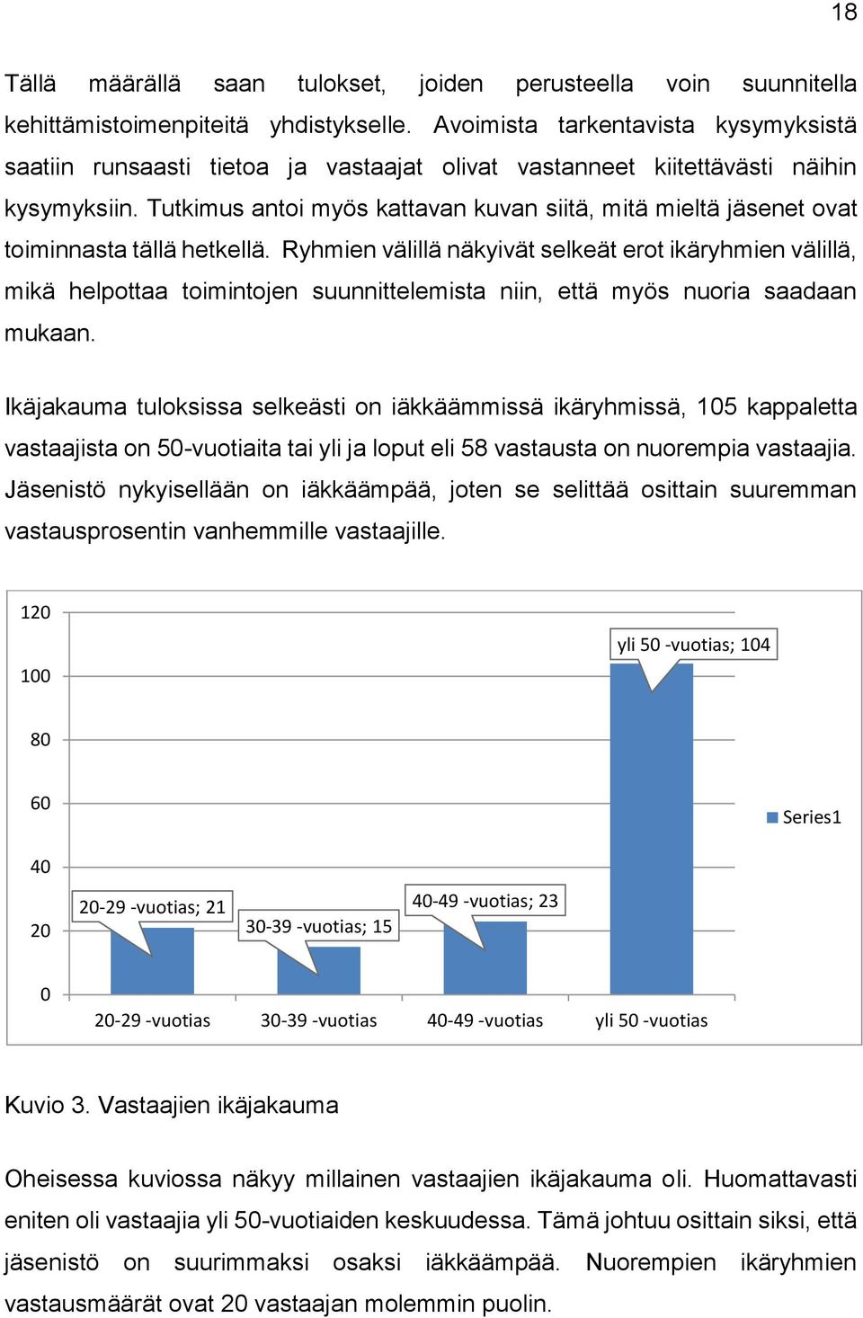 Tutkimus antoi myös kattavan kuvan siitä, mitä mieltä jäsenet ovat toiminnasta tällä hetkellä.