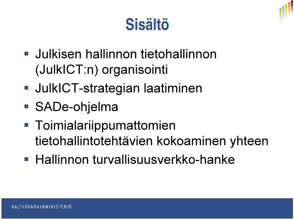 laatiminen SADe-ohjelma Toimialariippumattomien