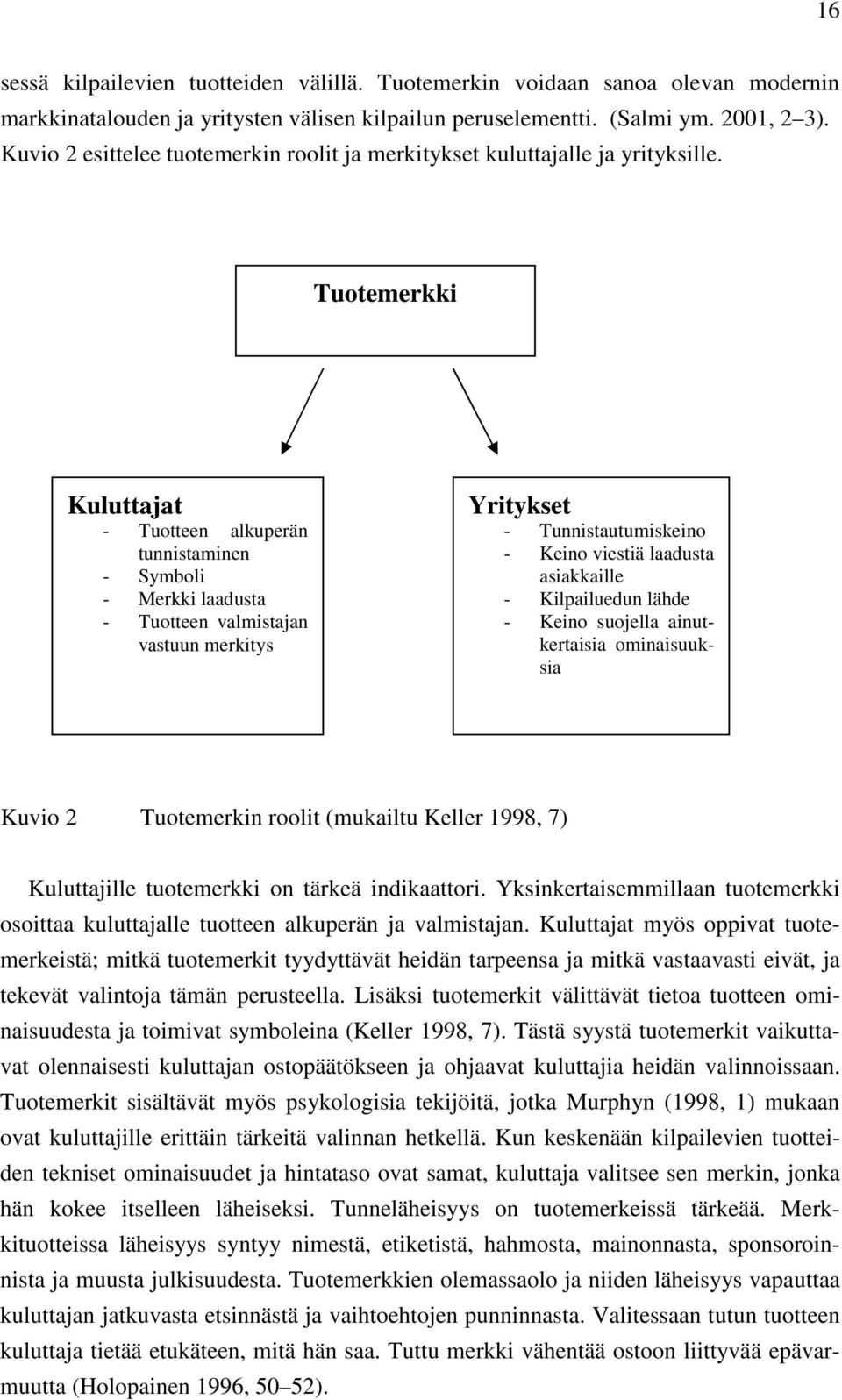 Tuotemerkki Kuluttajat - Tuotteen alkuperän tunnistaminen - Symboli - Merkki laadusta - Tuotteen valmistajan vastuun merkitys Yritykset - Tunnistautumiskeino - Keino viestiä laadusta asiakkaille -