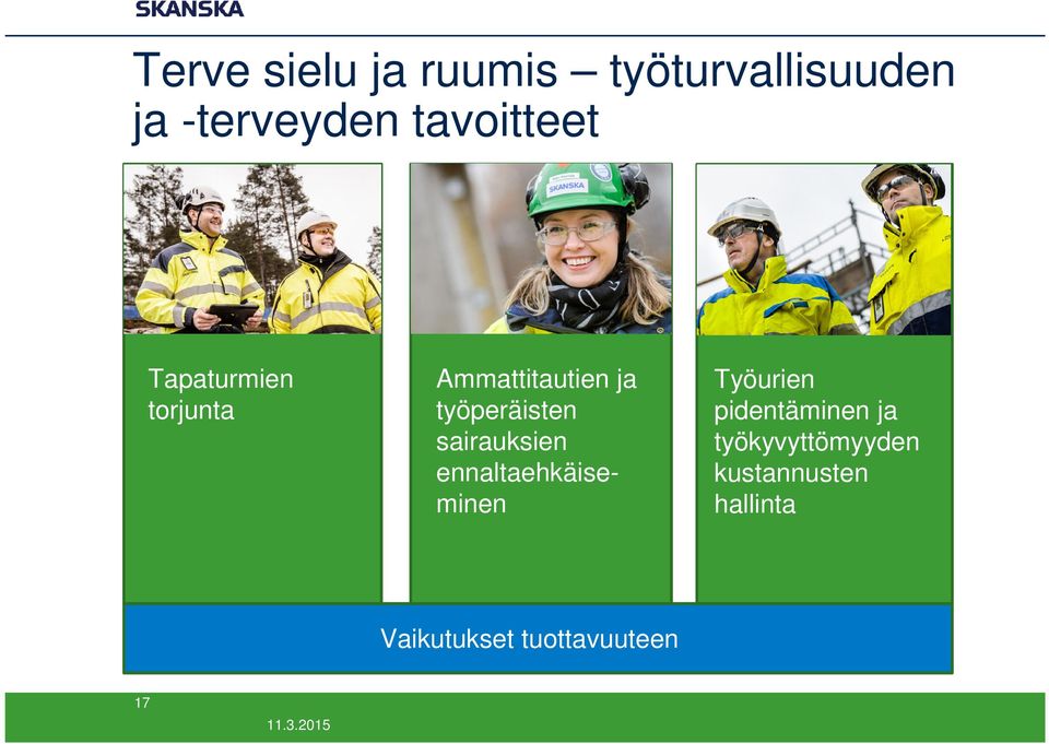 työperäisten sairauksien ennaltaehkäiseminen Työurien