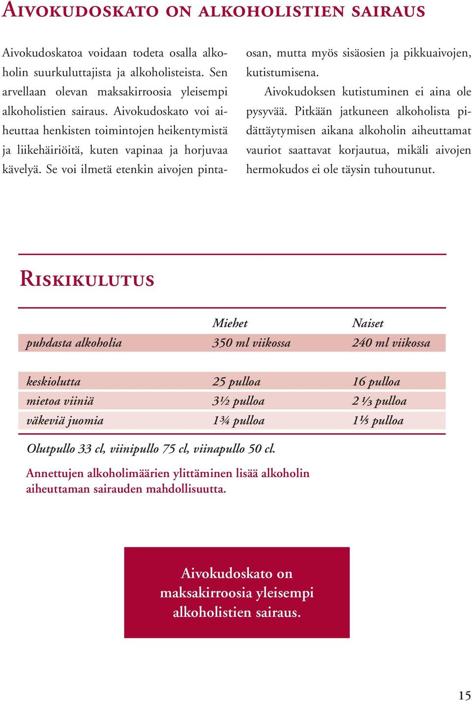 Se voi ilmetä etenkin aivojen pintaosan, mutta myös sisäosien ja pikkuaivojen, kutistumisena. Aivokudoksen kutistuminen ei aina ole pysyvää.