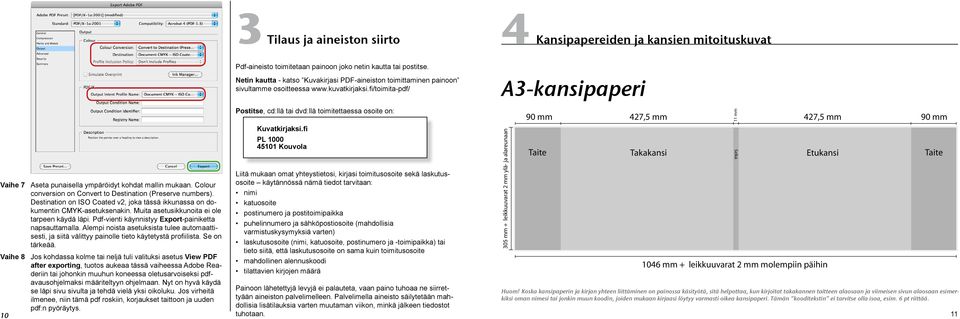 Alempi noista asetuksista tulee automaattisesti, ja siitä välittyy painolle tieto käytetystä profiilista. Se on tärkeää.