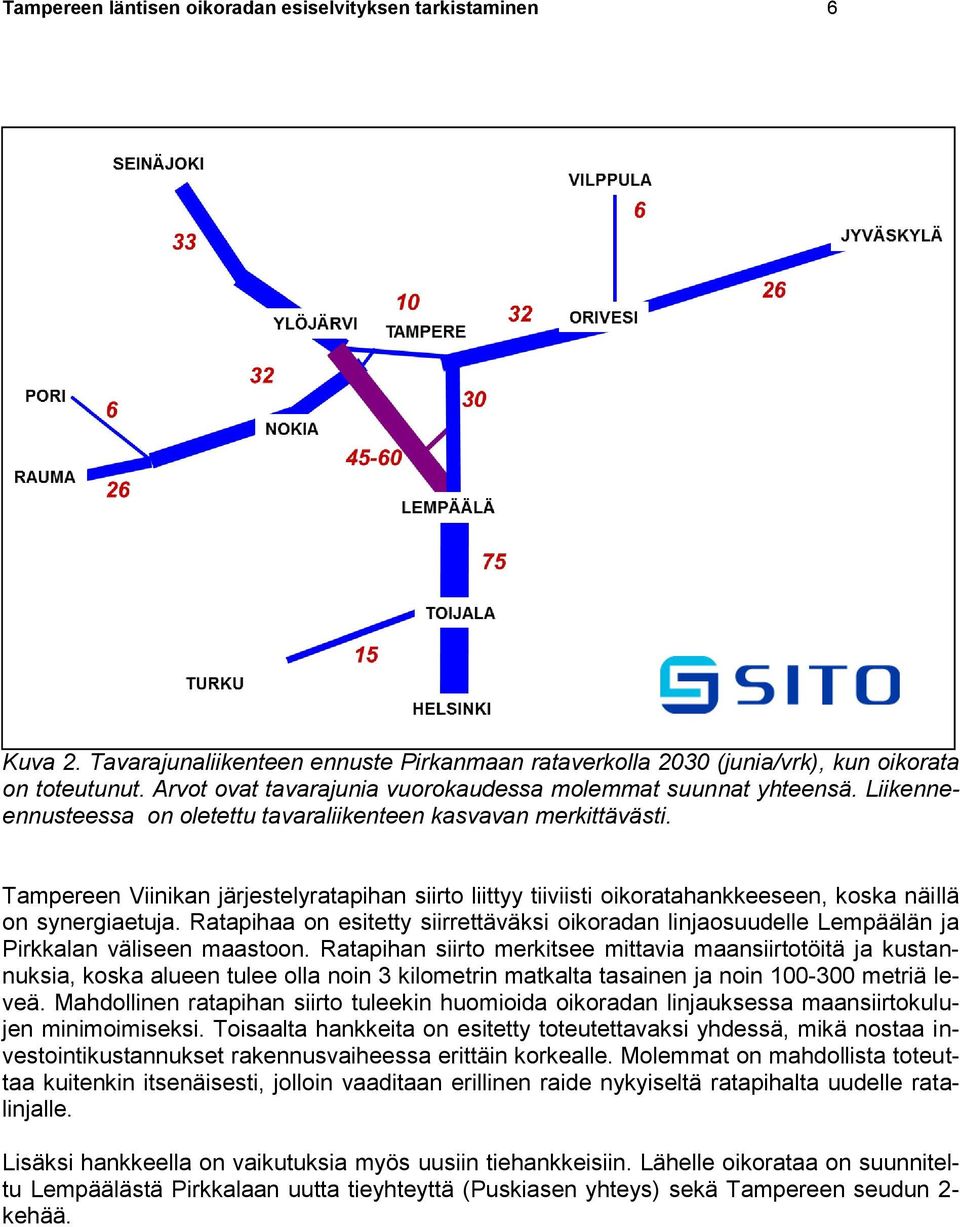 Tampereen Viinikan järjestelyratapihan siirto liittyy tiiviisti oikoratahankkeeseen, koska näillä on synergiaetuja.