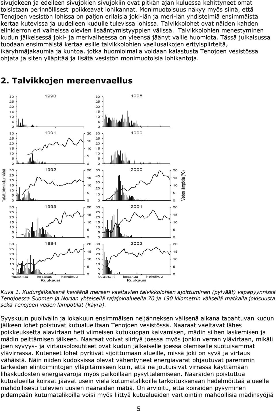 Talvikkolohet ovat näiden kahden elinkierron eri vaiheissa olevien lisääntymistyyppien välissä. Talvikkolohien menestyminen kudun jälkeisessä joki- ja merivaiheessa on yleensä jäänyt vaille huomiota.