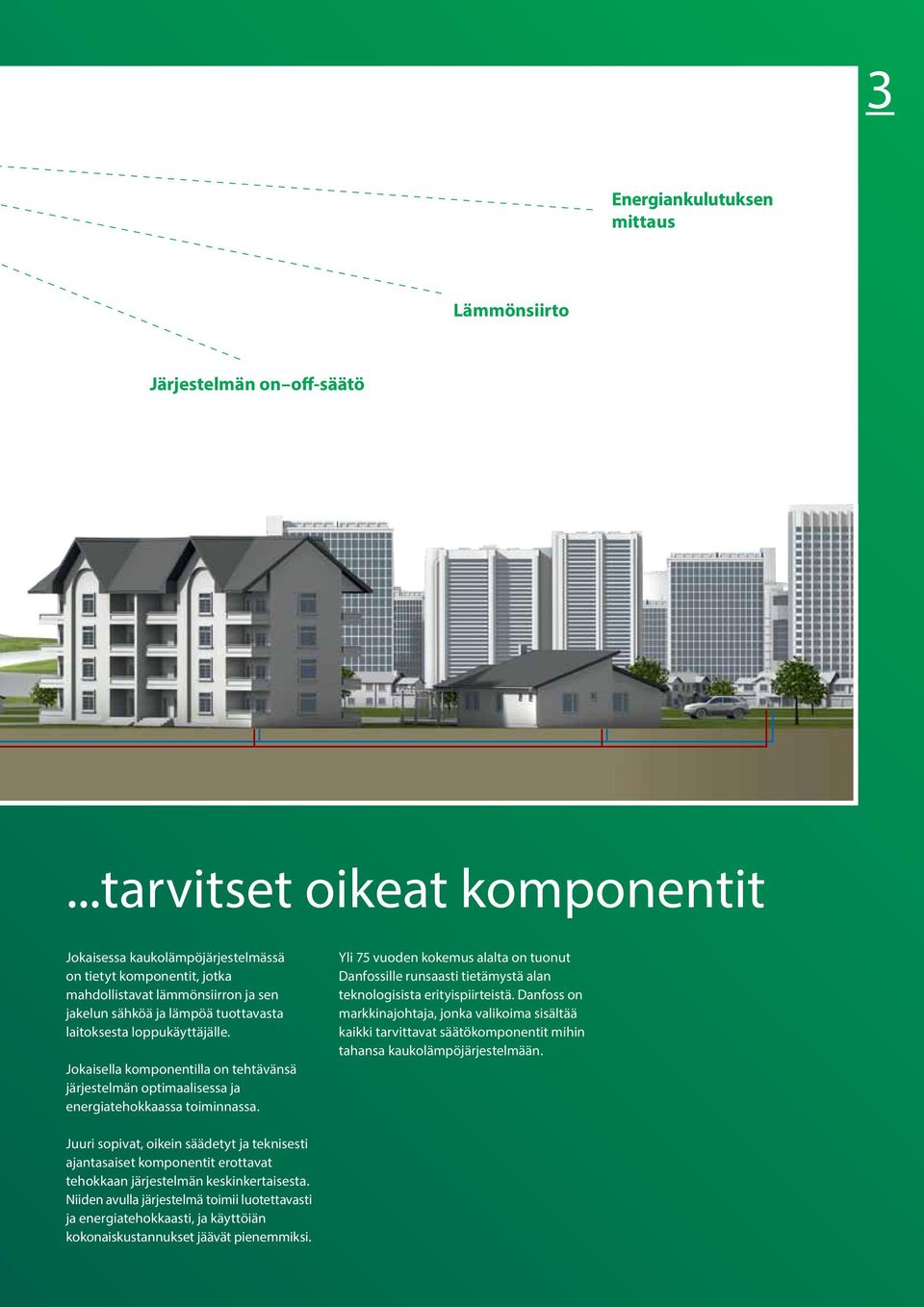 Jokaisella komponentilla on tehtävänsä järjestelmän optimaalisessa ja energiatehokkaassa toiminnassa.