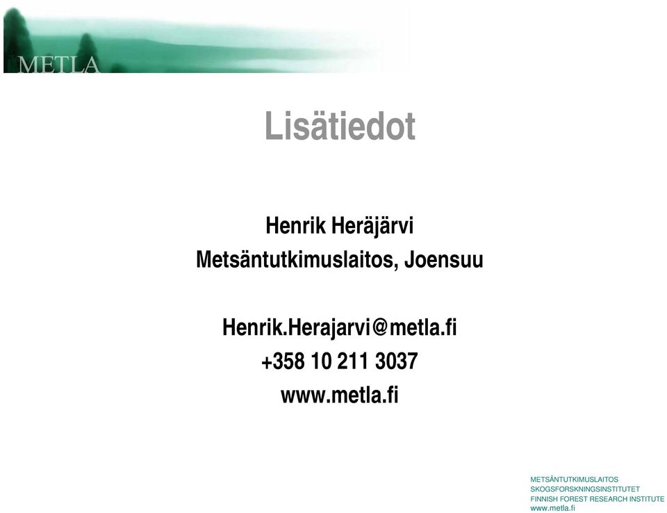 Metsäntutkimuslaitos,