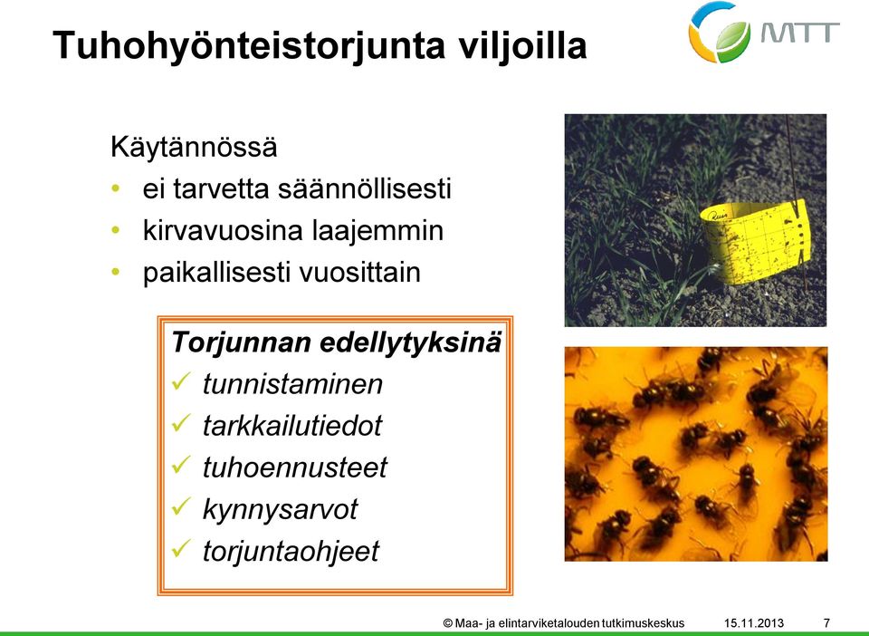 Torjunnan edellytyksinä tunnistaminen tarkkailutiedot