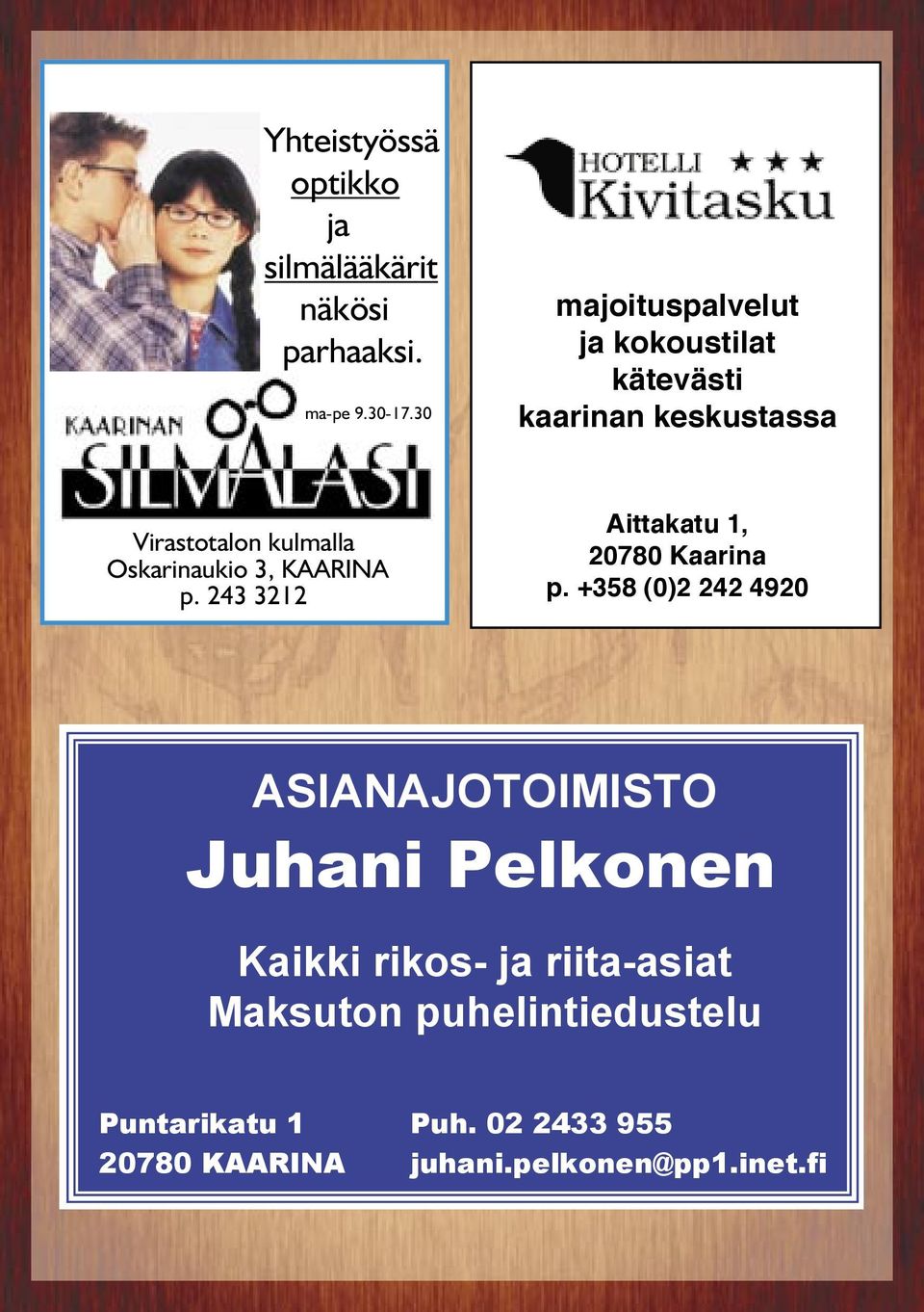 kaarinan keskustassa