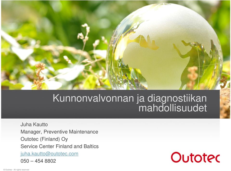 Preventive Maintenance Outotec (Finland) Oy