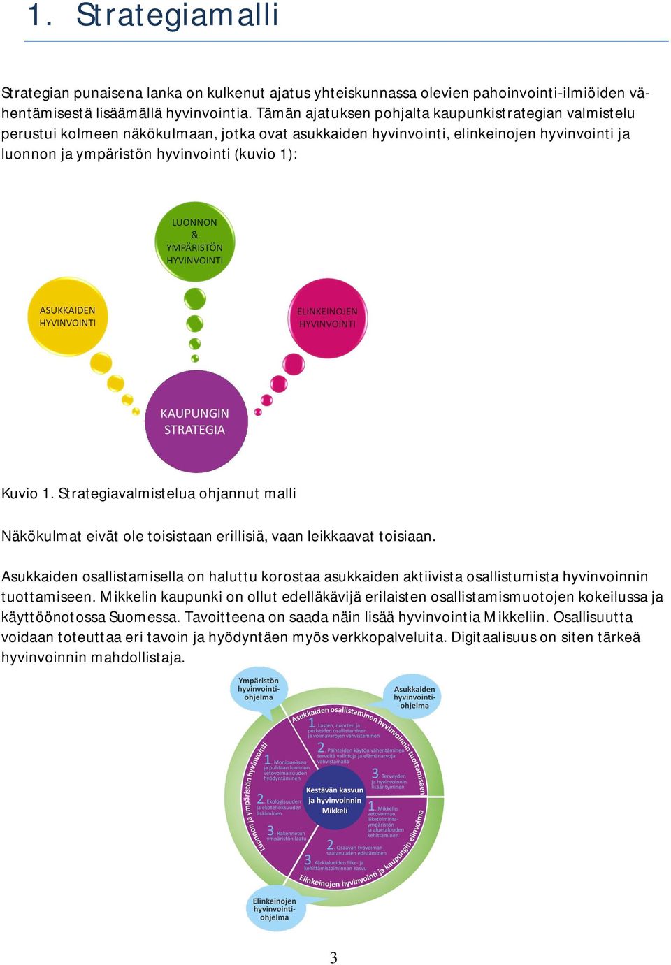 1. Strategiavalmistelua ohjannut malli Näkökulmat eivät ole toisistaan erillisiä, vaan leikkaavat toisiaan.