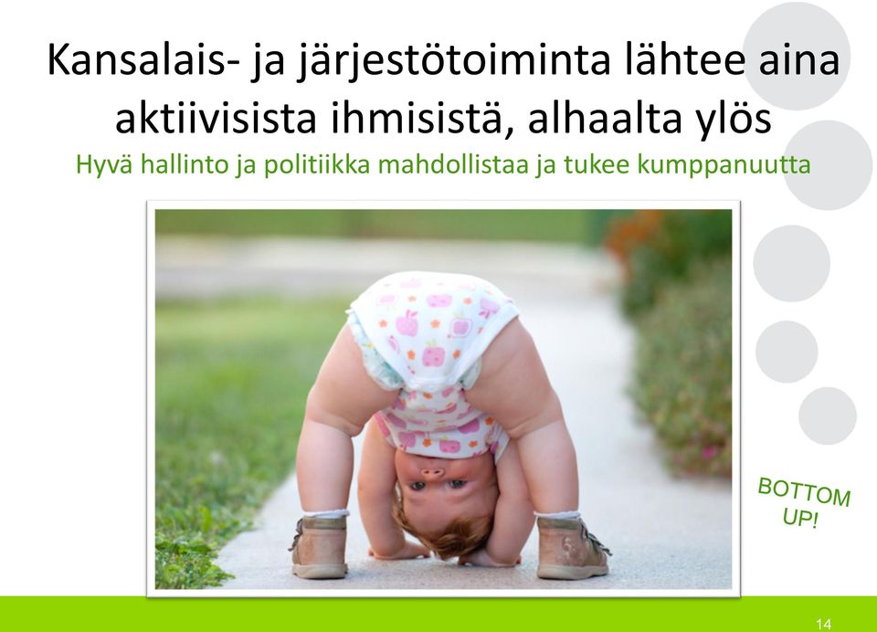 alhaalta ylös Hyvä hallinto ja