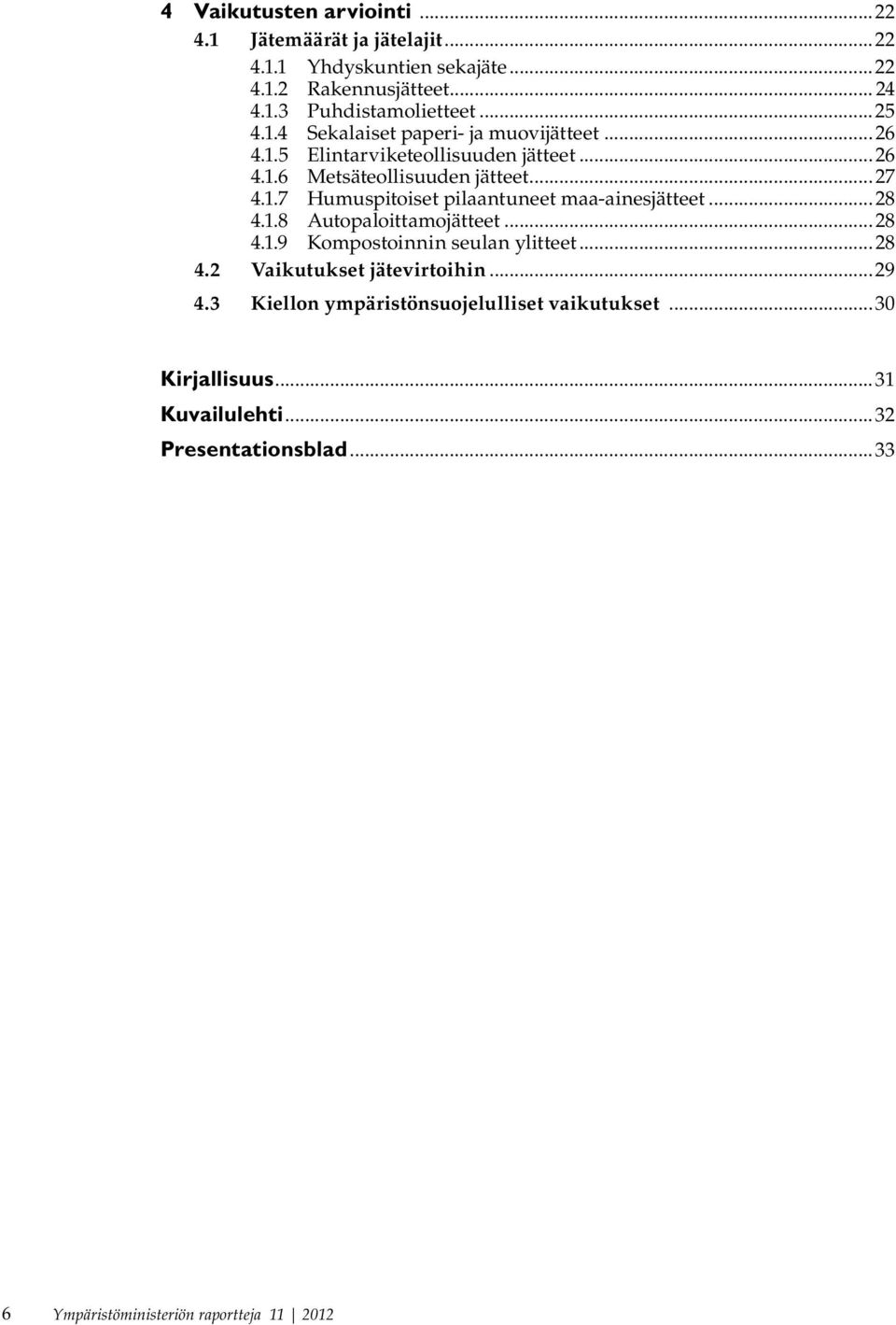 ..28 4.1.8 Autopaloittamojätteet...28 4.1.9 Kompostoinnin seulan ylitteet...28 4.2 Vaikutukset jätevirtoihin...29 4.