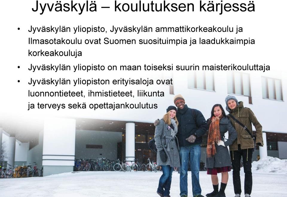 Jyväskylän yliopisto on maan toiseksi suurin maisterikouluttaja Jyväskylän