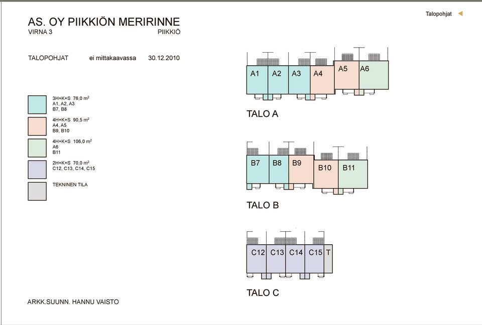 A5 B9, B10 TAO A 4H++S 106,0 m 2 A6 B11 2H++S 70,0 m 2 C12, C13, C14, C15