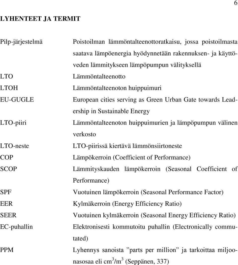 Sustainable Energy Lämmöntalteenoton huippuimurien ja lämpöpumpun välinen verkosto LTO-piirissä kiertävä lämmönsiirtoneste Lämpökerroin (Coefficient of Performance) Lämmityskauden lämpökerroin