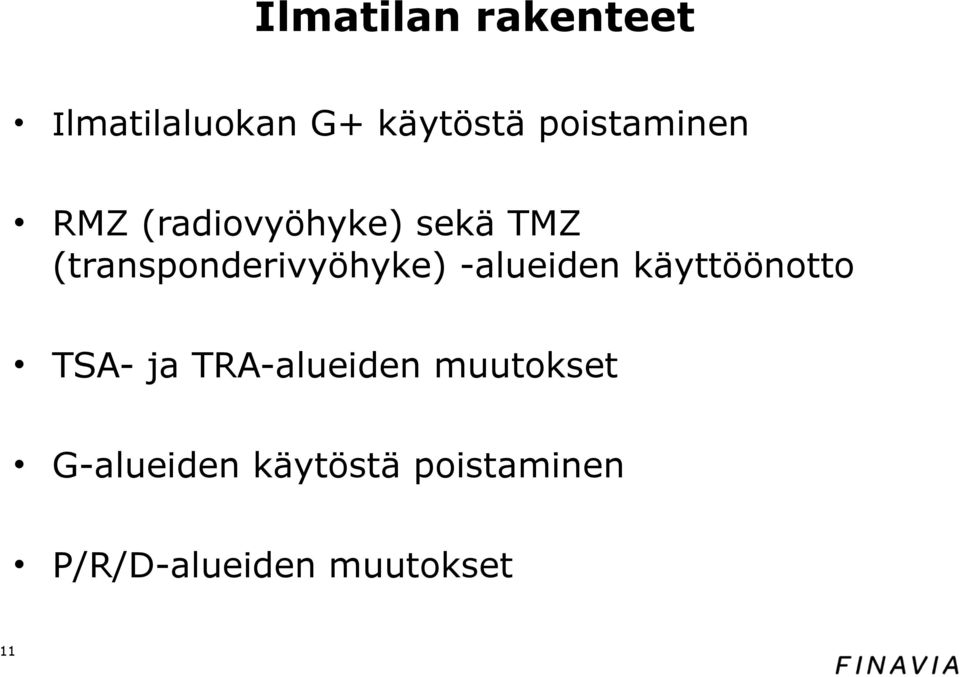 (transponderivyöhyke) -alueiden käyttöönotto TSA- ja