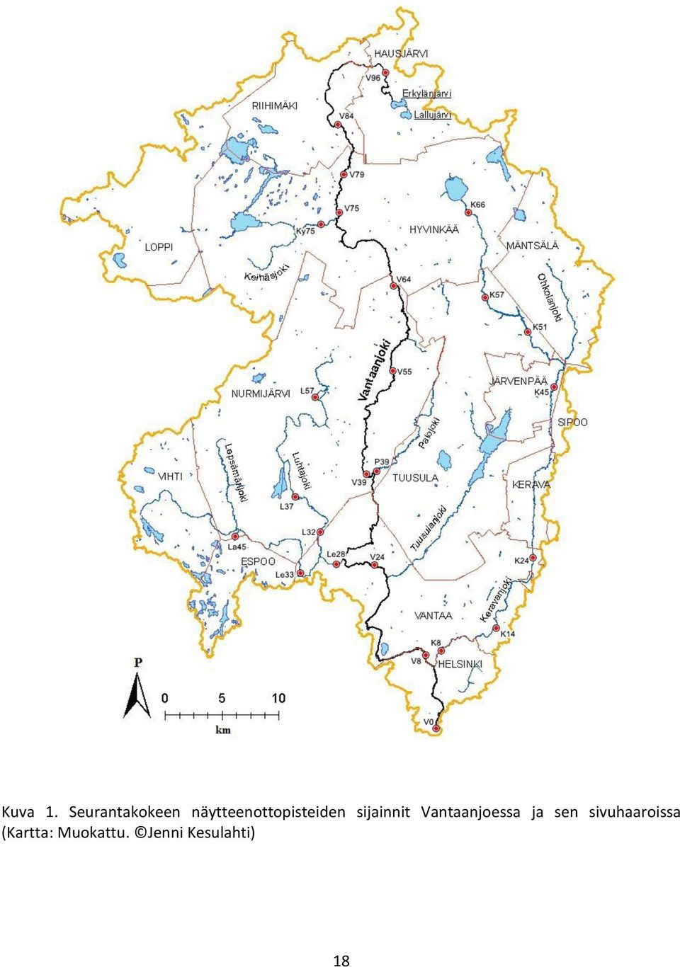 näytteenottopisteiden sijainnit