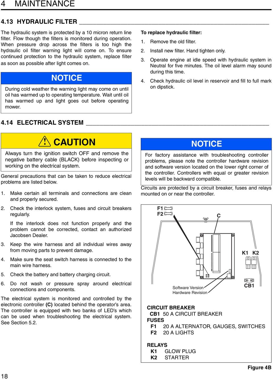 To ensure continued protection to the hydraulic system, replace filter as soon as possible after light comes on.