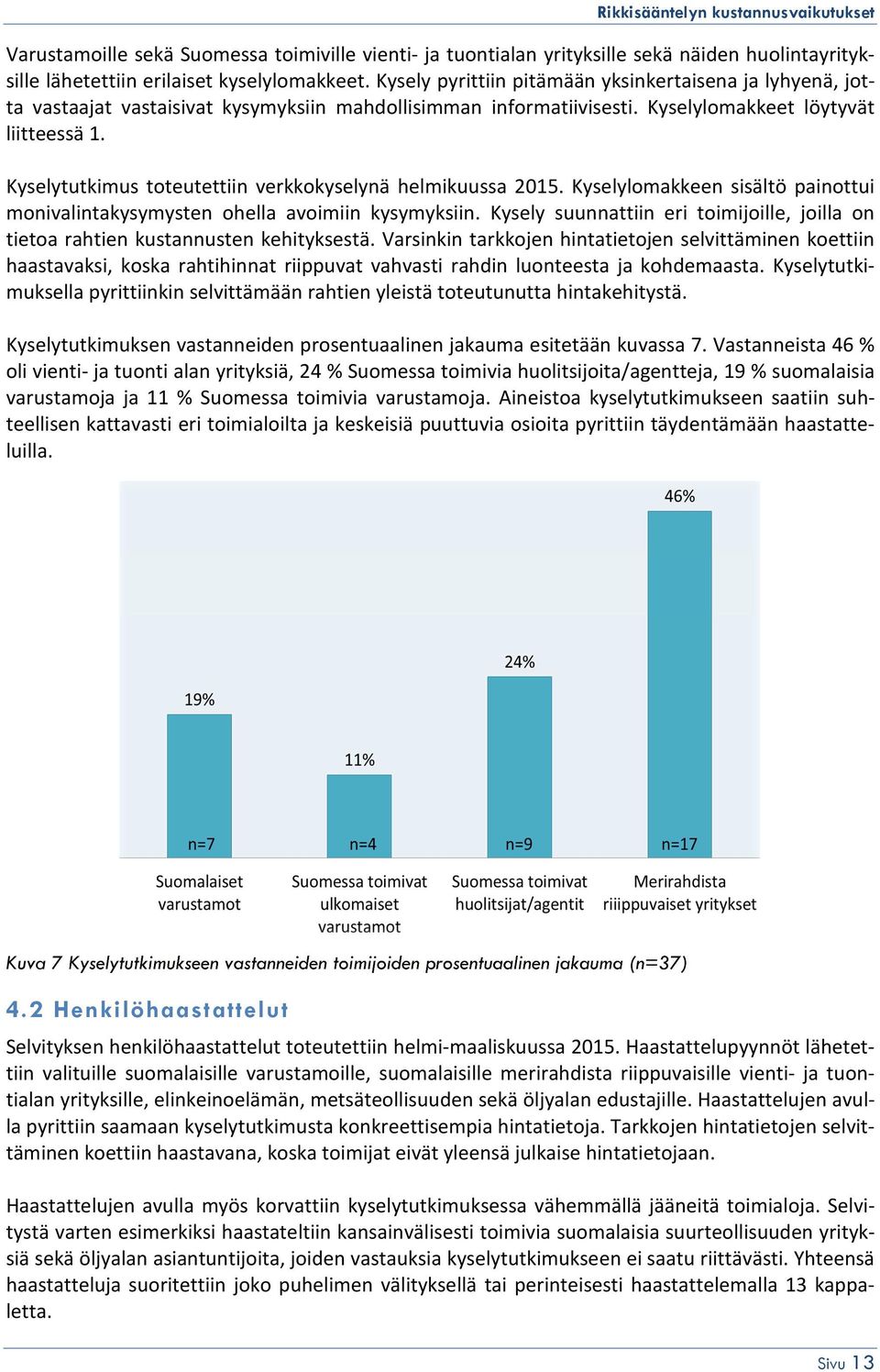 Kyselytutkimus toteutettiin verkkokyselynä helmikuussa 2015. Kyselylomakkeen sisältö painottui monivalintakysymysten ohella avoimiin kysymyksiin.