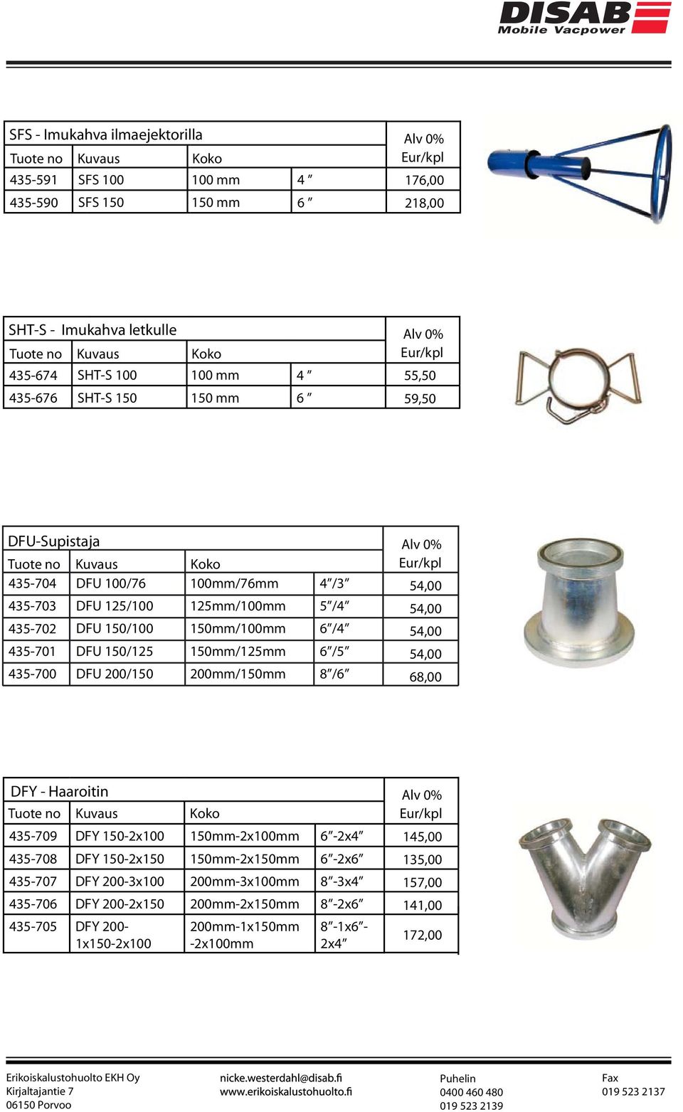 150mm/100mm 150mm/125mm 200mm/150mm 4 /3 5 /4 6 /4 6 /5 8 /6 68,00 DFY - Haaroitin 435-709 DFY 150-2x100 150mm-2x100mm 6-2x4 435-708 DFY 150-2x150 150mm-2x150mm 6-2x6