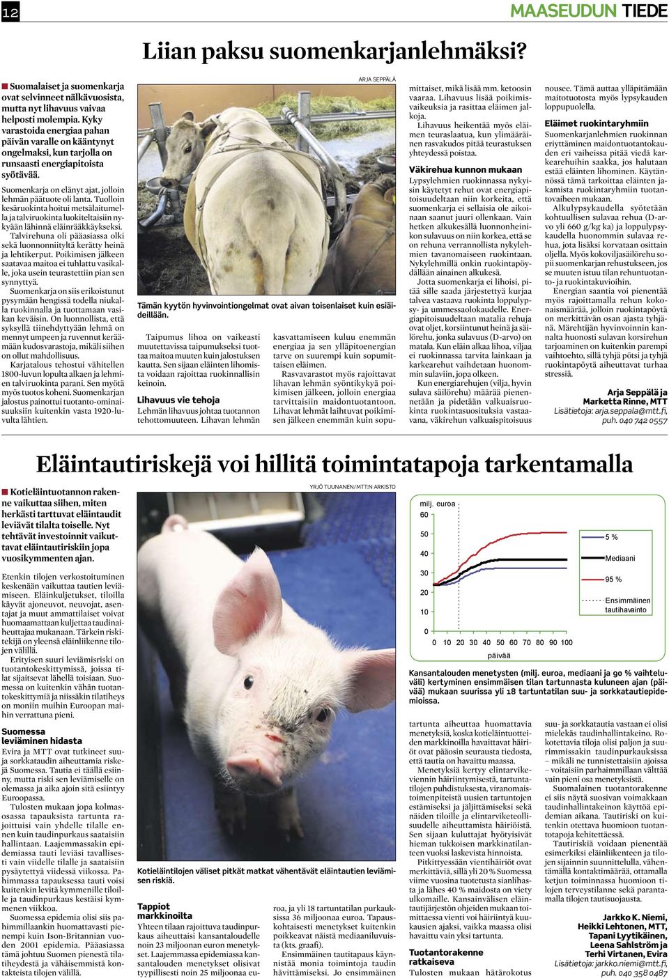 Tuolloin kesäruokinta hoitui metsälaitumella ja talviruokinta luokiteltaisiin nykyään lähinnä eläinrääkkäykseksi. Talvirehuna oli pääasiassa olki sekä luonnonniityltä kerätty heinä ja lehtikerput.