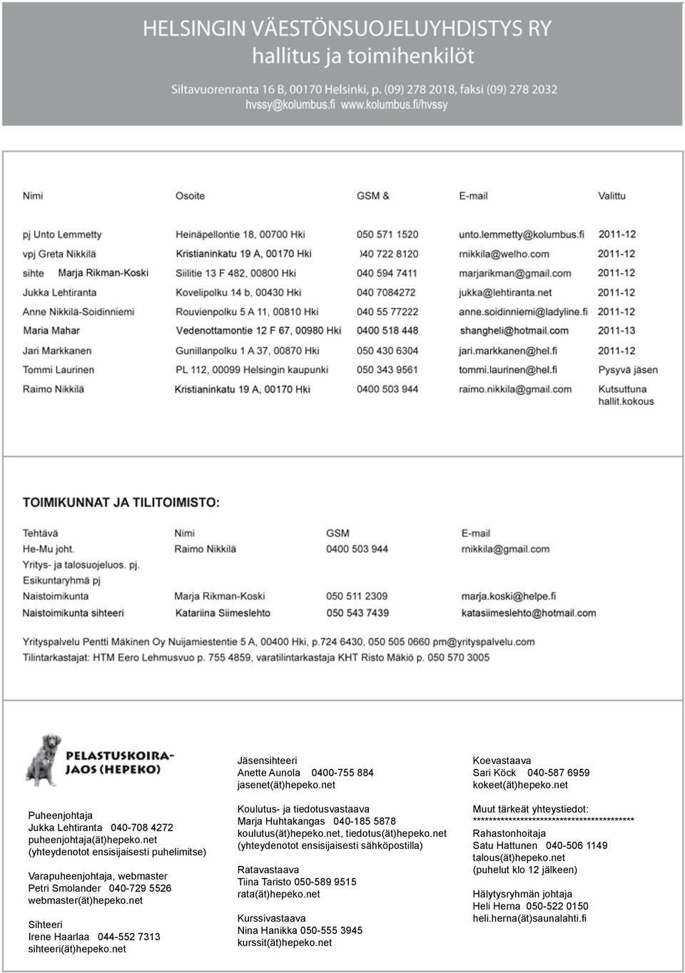 net Koulutus- ja tiedotusvastaava Marja Huhtakangas 040-185 5878 koulutus(ät)hepeko.net, tiedotus(ät)hepeko.