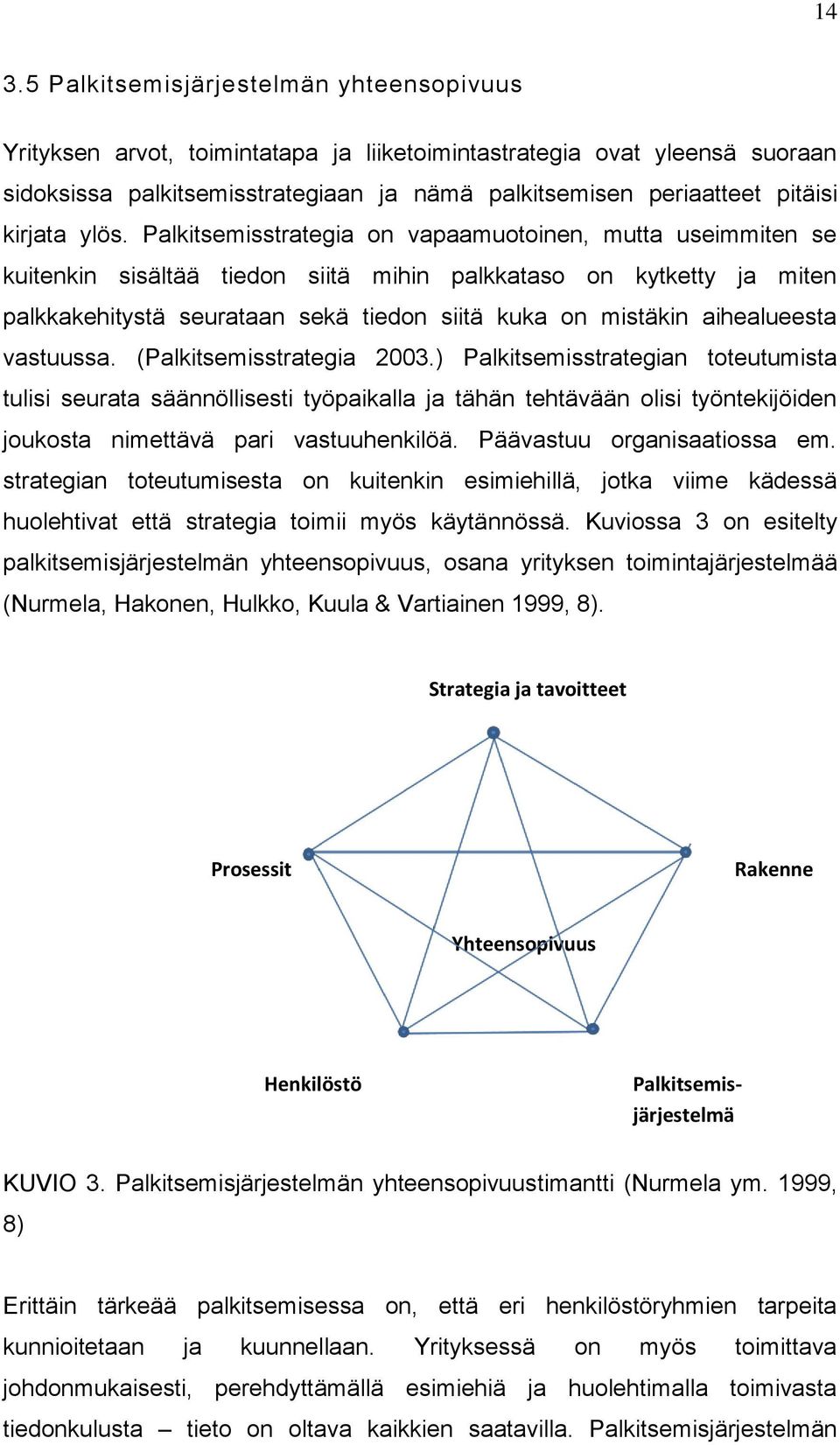 Palkitsemisstrategia on vapaamuotoinen, mutta useimmiten se kuitenkin sisältää tiedon siitä mihin palkkataso on kytketty ja miten palkkakehitystä seurataan sekä tiedon siitä kuka on mistäkin