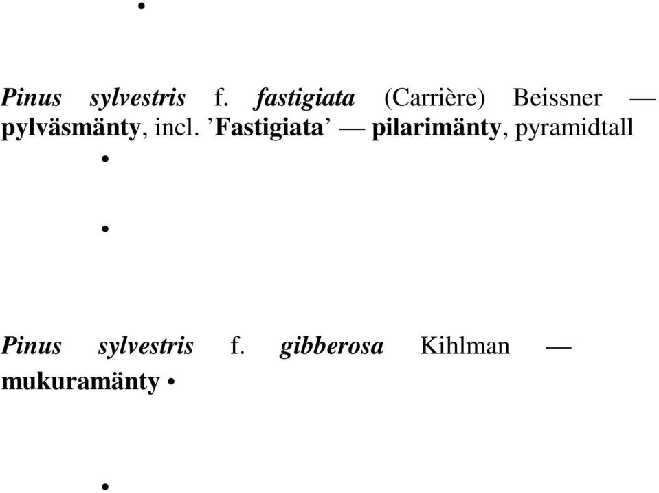 pylväsmänty, incl.