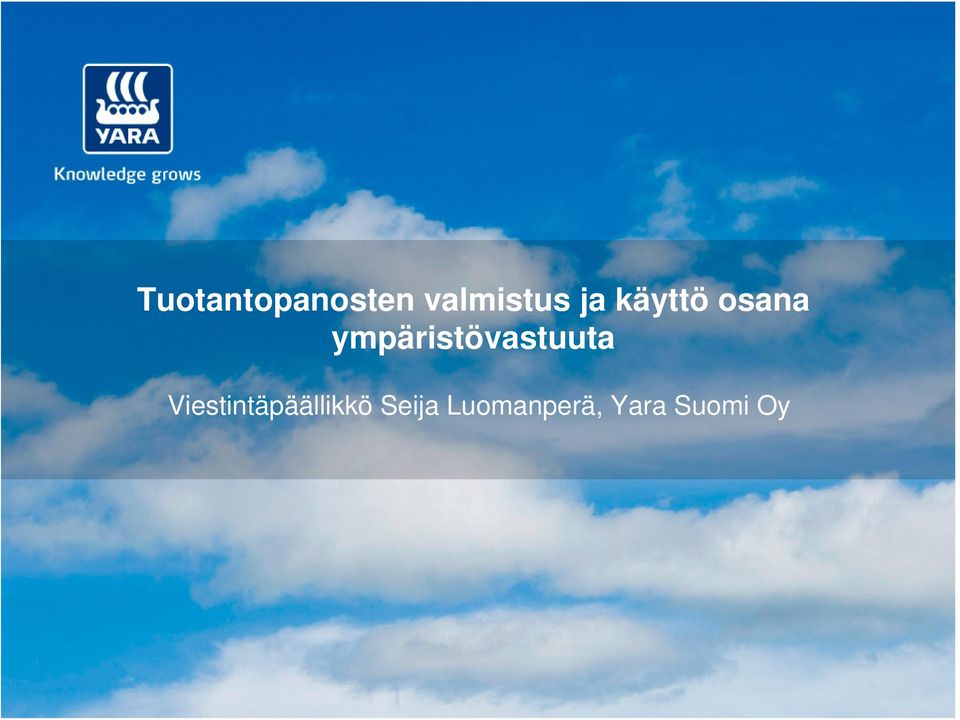 ympäristövastuuta