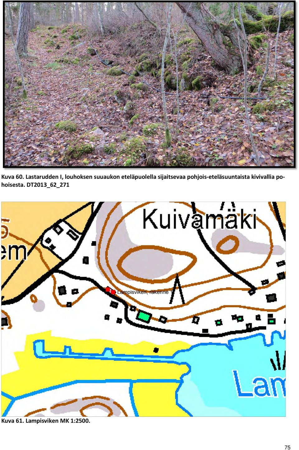 eteläpuolella sijaitsevaa