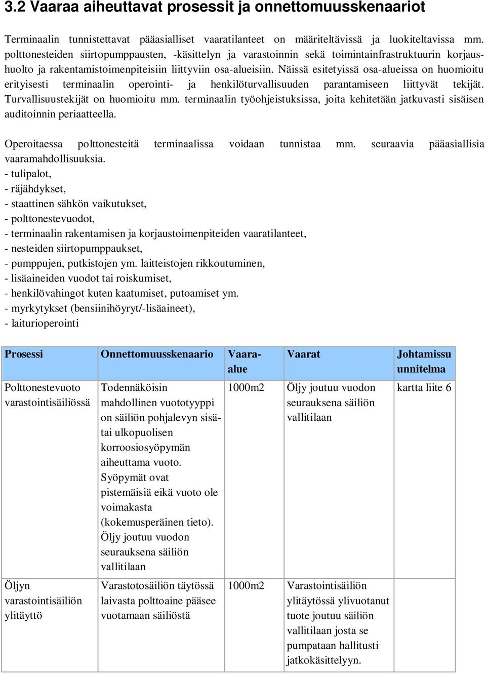 Näissä esitetyissä osa-alueissa on huomioitu erityisesti terminaalin operointi- ja henkilöturvallisuuden parantamiseen liittyvät tekijät. Turvallisuustekijät on huomioitu mm.