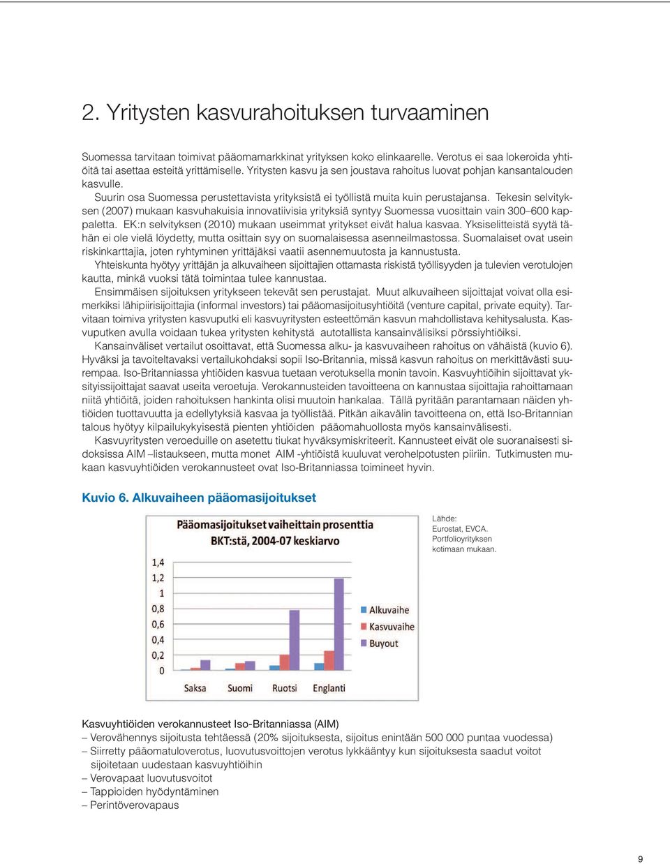 Tekesin selvityksen (2007) mukaan kasvuhakuisia innovatiivisia yrityksiä syntyy Suomessa vuosittain vain 300 600 kappaletta. EK:n selvityksen (2010) mukaan useimmat yritykset eivät halua kasvaa.