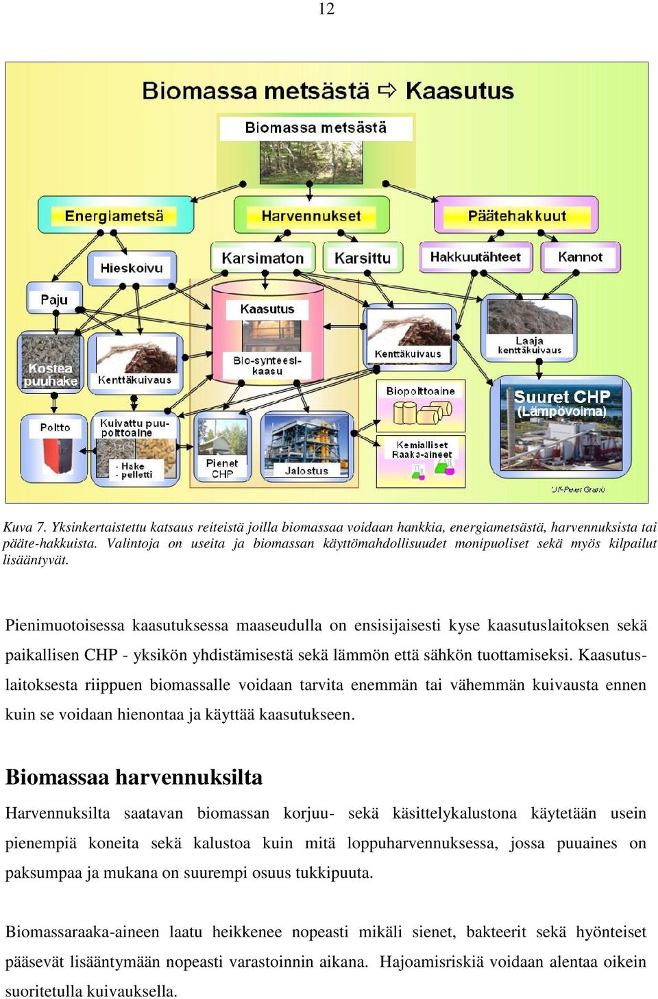 Pienimuotoisessa kaasutuksessa maaseudulla on ensisijaisesti kyse kaasutuslaitoksen sekä paikallisen CHP - yksikön yhdistämisestä sekä lämmön että sähkön tuottamiseksi.