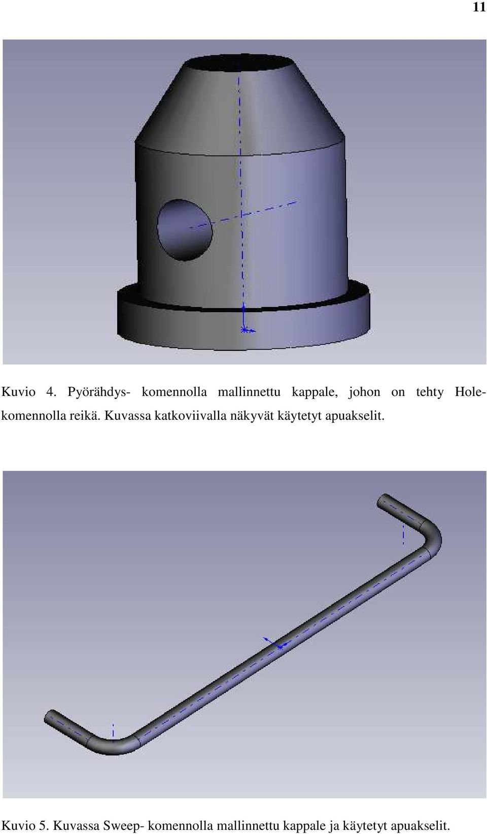 tehty Hole- komennolla reikä.