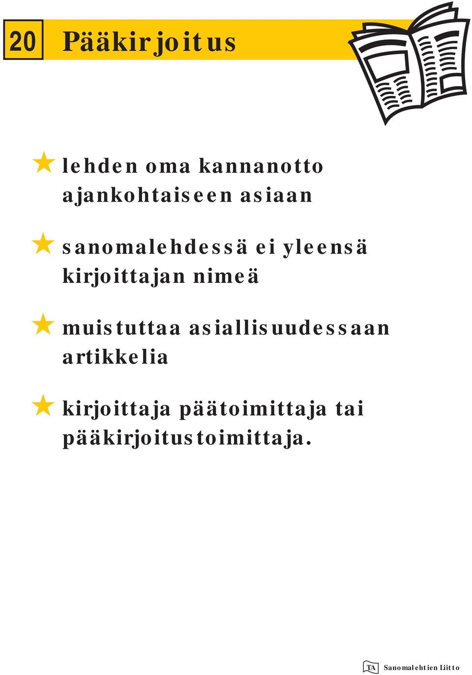 kirjoittajan nimeä muistuttaa asiallisuudessaan