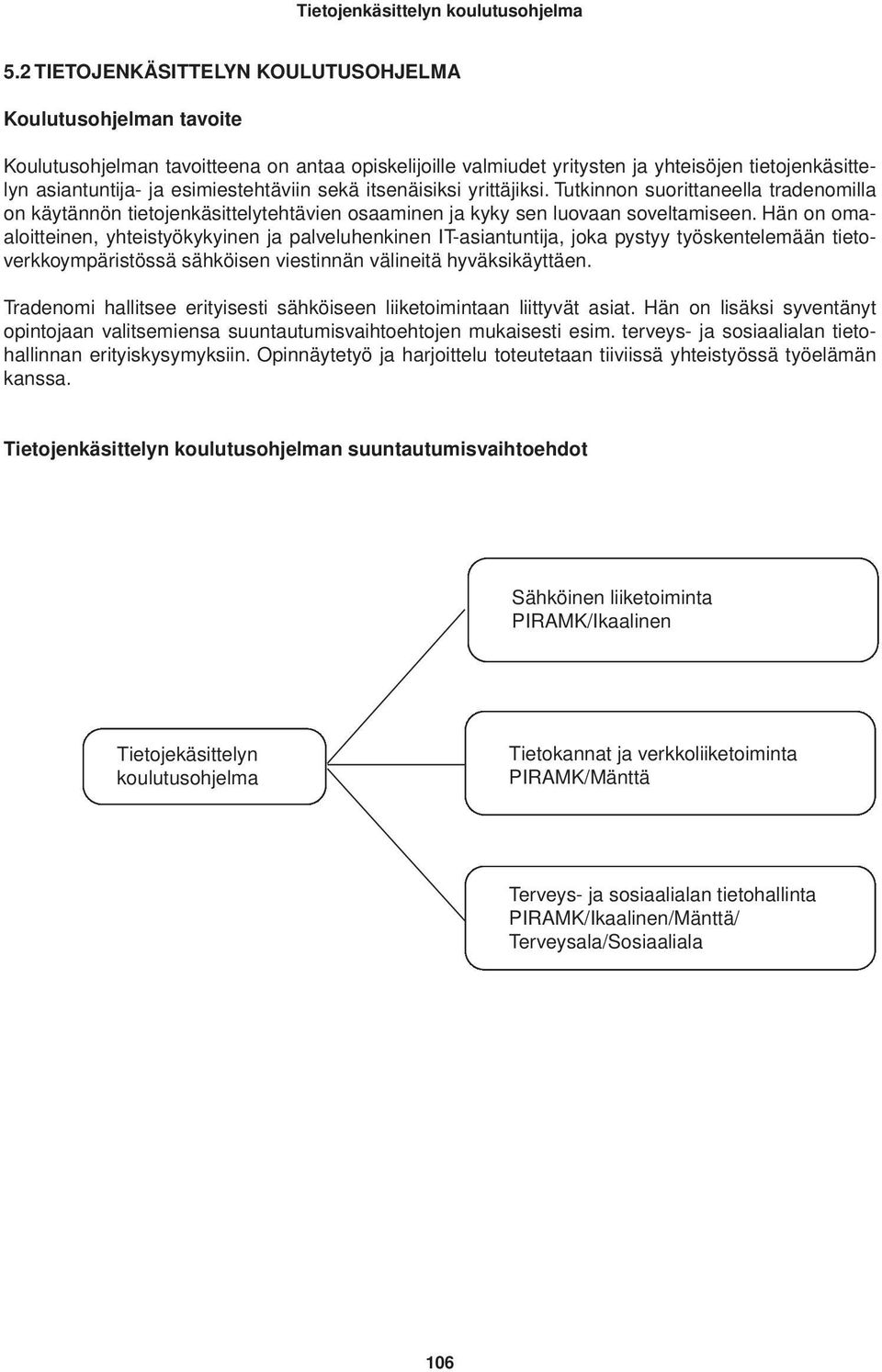 Hän on omaaloitteinen, yhteistyökykyinen ja palveluhenkinen IT-asiantuntija, joka pystyy työskentelemään tietoverkkoympäristössä sähköisen viestinnän välineitä hyväksikäyttäen.